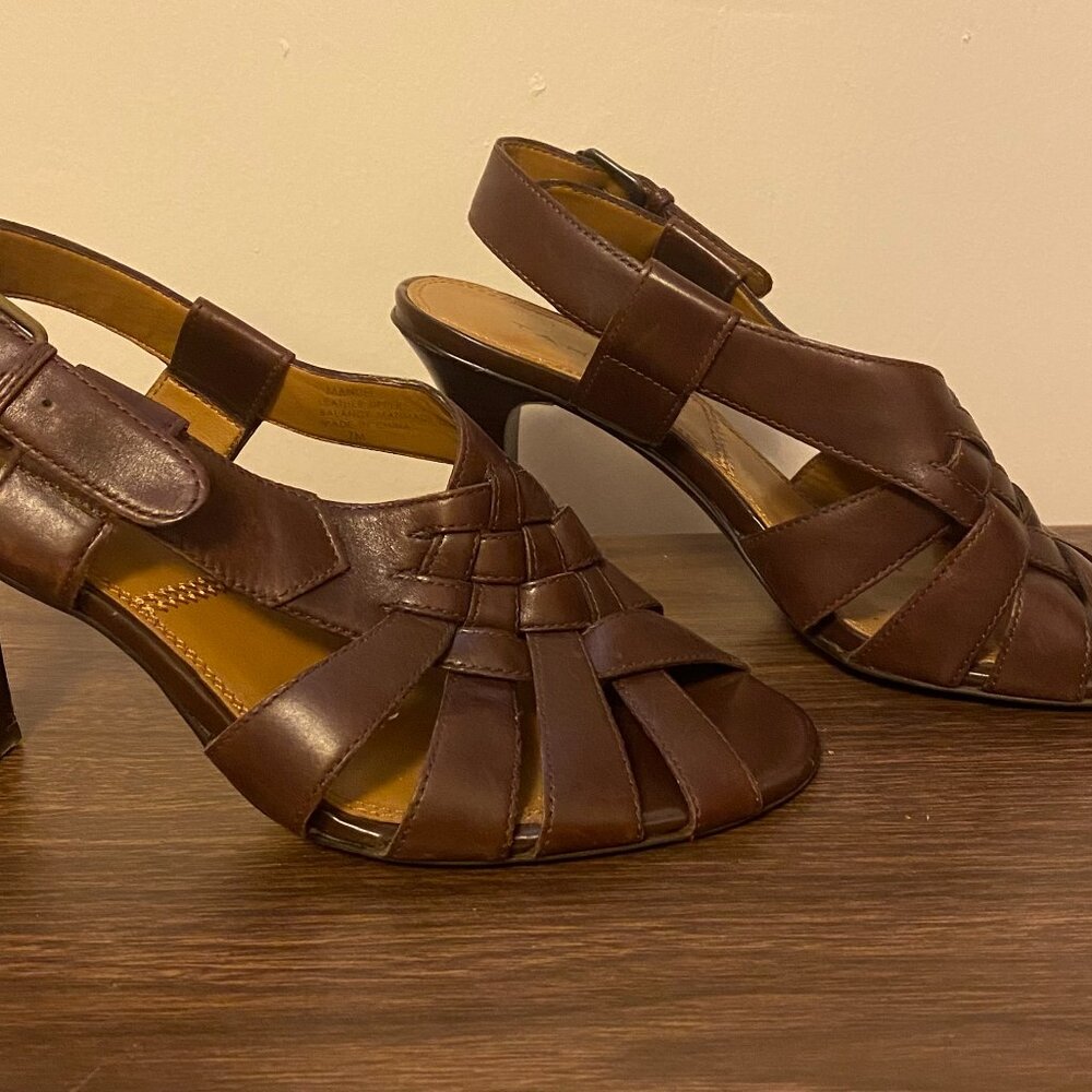 Tajara Strappy Brown Leather heals - 7.5